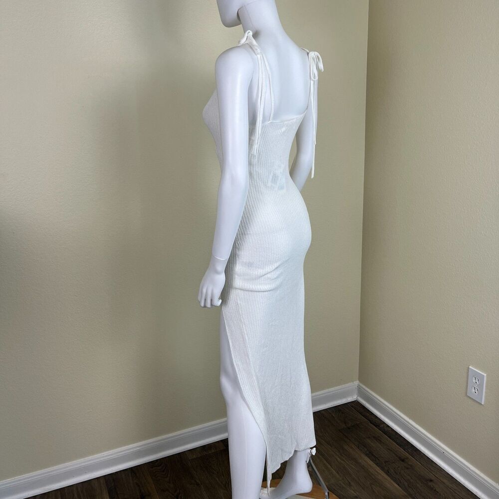 L*Space Women's Size S Cream Kihei Knit Maxi Dress NEW Cover Up Pullover Resort - Picture 10 of 15